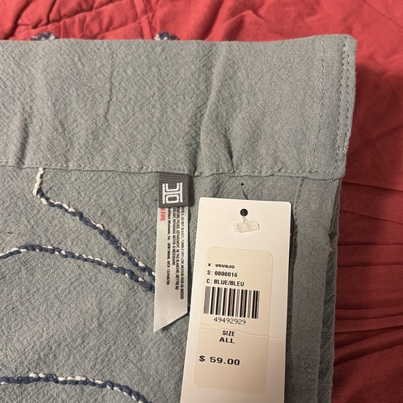 UO Shower Curtain Cover. Margot Chenille Abstract Design*10 Top Hang Buttonholes - Picture 4 of 5